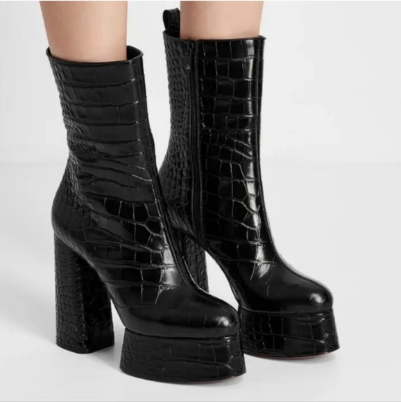 Christian Louboutin Izamayeah 130 Crocodile-Effect Leather